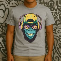 Palm Tree Music Monkey T-Shirt