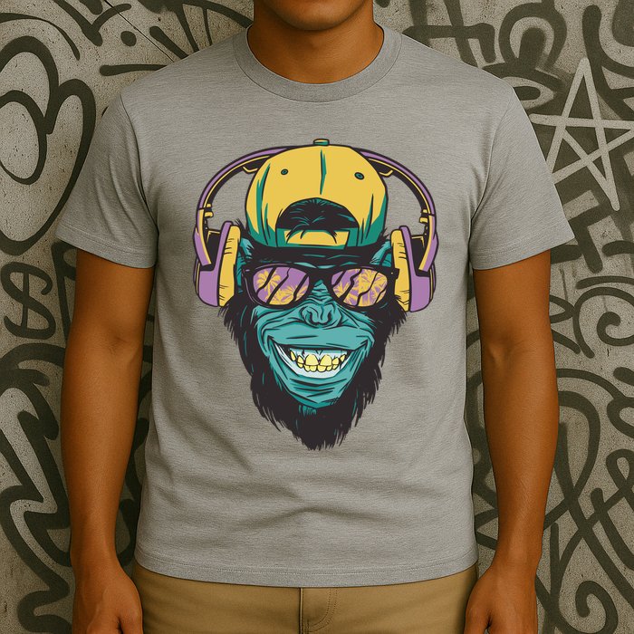Palm Tree Music Monkey T-Shirt