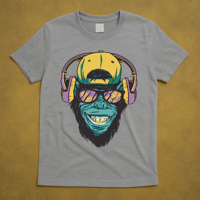 Palm Tree Music Monkey T-Shirt
