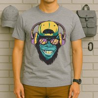 Palm Tree Music Monkey T-Shirt