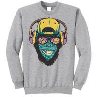 Palm Tree Music Monkey Tall Sweatshirt