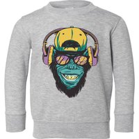 Palm Tree Music Monkey Toddler Sweatshirt