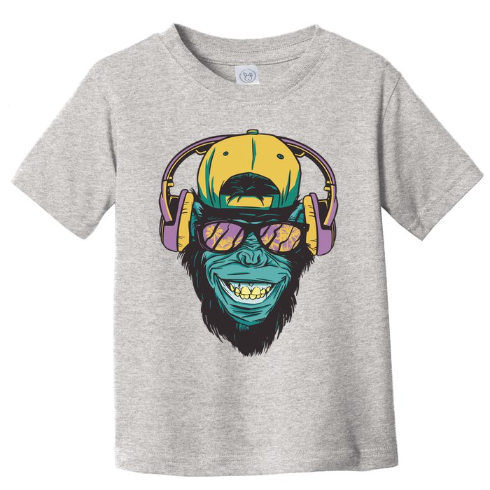 Palm Tree Music Monkey Toddler T-Shirt
