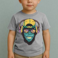 Palm Tree Music Monkey Toddler T-Shirt