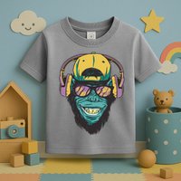 Palm Tree Music Monkey Toddler T-Shirt