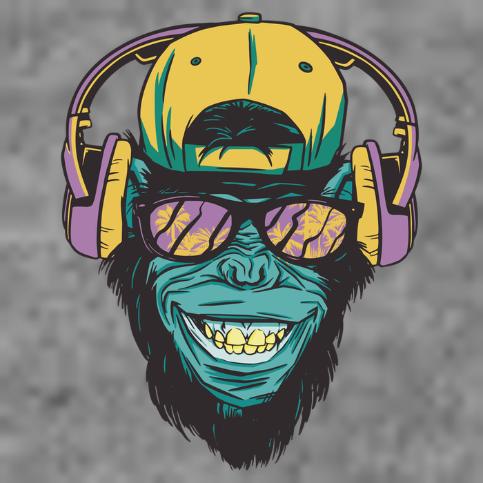 Palm Tree Music Monkey Toddler T-Shirt