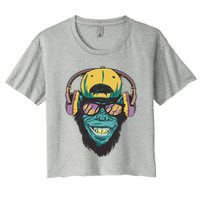 Palm Tree Music Monkey Crop Top