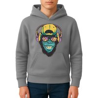 Palm Tree Music Monkey Kids Hoodie