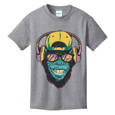 Palm Tree Music Monkey Kids T-Shirt