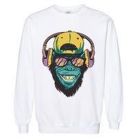 Palm Tree Music Monkey Garment-Dyed Sweatshirt