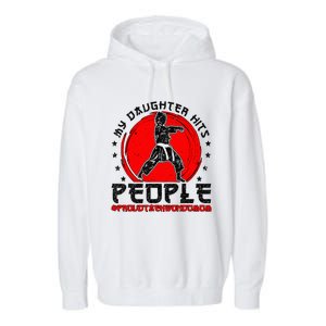 Proud Taekwondo Mom Taekwondo Mama Taekwondo Fighter Mom Garment-Dyed Fleece Hoodie