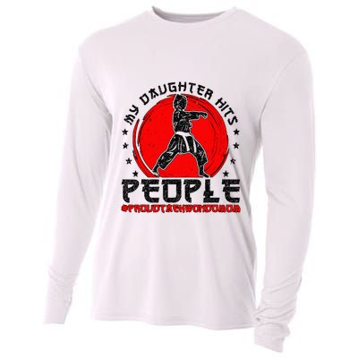 Proud Taekwondo Mom Taekwondo Mama Taekwondo Fighter Mom Cooling Performance Long Sleeve Crew