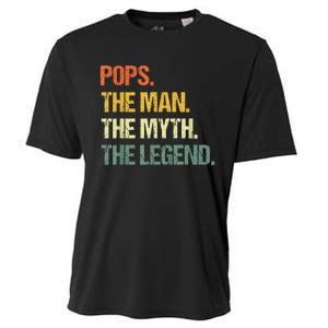 POPS THE MAN THE MYTH THE LEGEND Father's Day Cooling Performance Crew T-Shirt