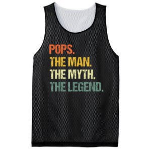 POPS THE MAN THE MYTH THE LEGEND Father's Day Mesh Reversible Basketball Jersey Tank