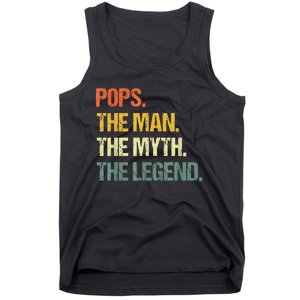 POPS THE MAN THE MYTH THE LEGEND Father's Day Tank Top