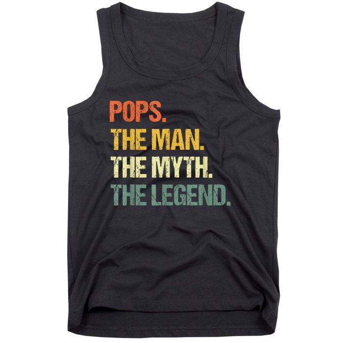 POPS THE MAN THE MYTH THE LEGEND Father's Day Tank Top