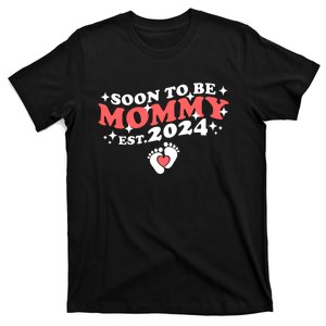 Promoted To Mommy 2024 Soon To Be Mama Funny New Mom Mothers Day T-Shirt