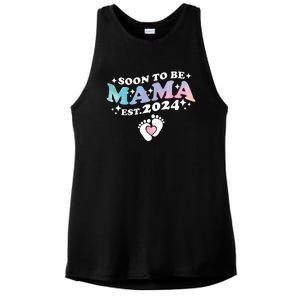 Promoted To Mommy 2024 Soon To Be Mama Funny New Mom Mothers Day Ladies PosiCharge Tri-Blend Wicking Tank