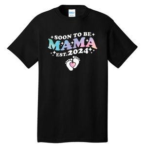 Promoted To Mommy 2024 Soon To Be Mama Funny New Mom Mothers Day Tall T-Shirt