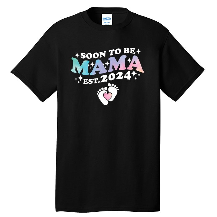 Promoted To Mommy 2024 Soon To Be Mama Funny New Mom Mothers Day Tall T-Shirt