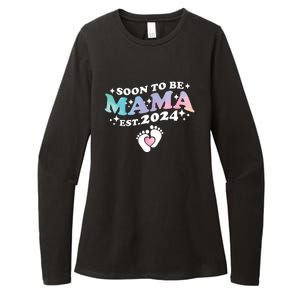 Promoted To Mommy 2024 Soon To Be Mama Funny New Mom Mothers Day Womens CVC Long Sleeve Shirt