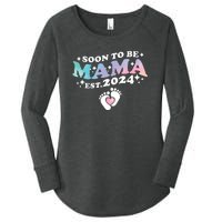 Promoted To Mommy 2024 Soon To Be Mama Funny New Mom Mothers Day Women's Perfect Tri Tunic Long Sleeve Shirt