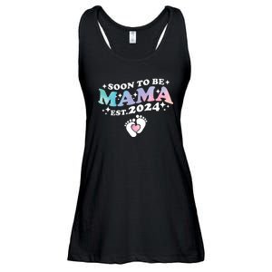 Promoted To Mommy 2024 Soon To Be Mama Funny New Mom Mothers Day Ladies Essential Flowy Tank