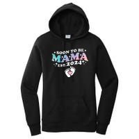 Promoted To Mommy 2024 Soon To Be Mama Funny New Mom Mothers Day Women's Pullover Hoodie