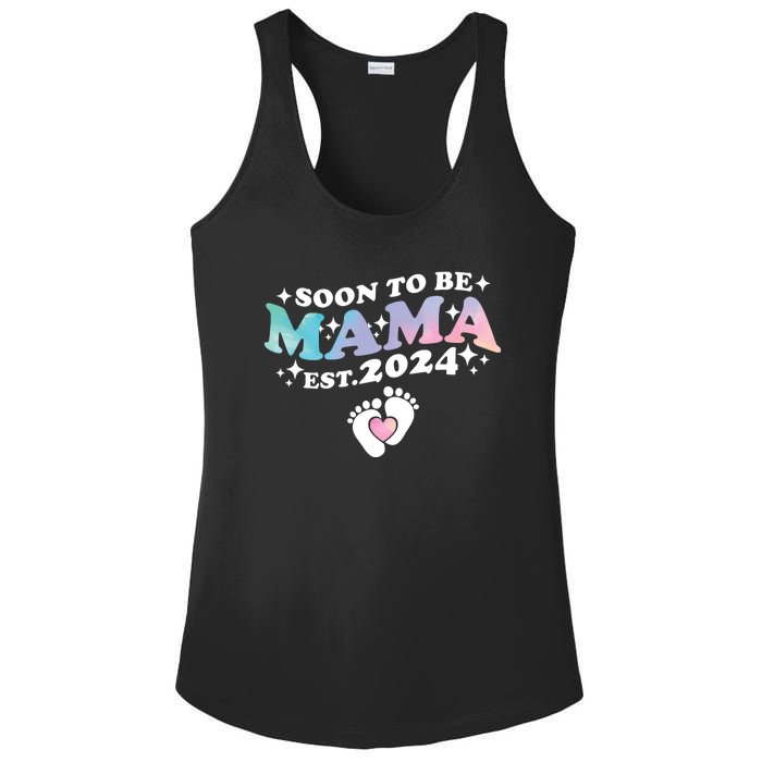 Promoted To Mommy 2024 Soon To Be Mama Funny New Mom Mothers Day Ladies PosiCharge Competitor Racerback Tank