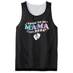 Promoted To Mommy 2024 Soon To Be Mama Funny New Mom Mothers Day Mesh Reversible Basketball Jersey Tank