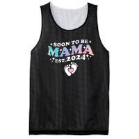 Promoted To Mommy 2024 Soon To Be Mama Funny New Mom Mothers Day Mesh Reversible Basketball Jersey Tank