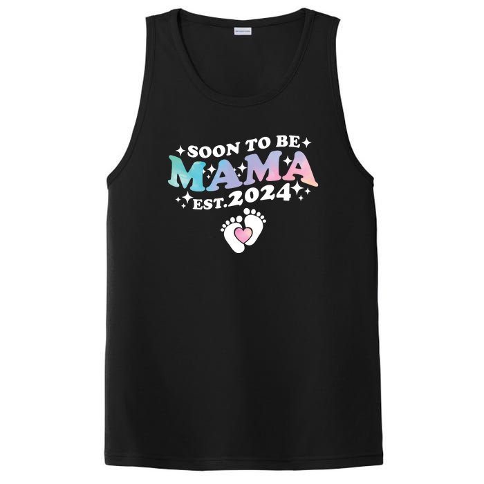 Promoted To Mommy 2024 Soon To Be Mama Funny New Mom Mothers Day PosiCharge Competitor Tank