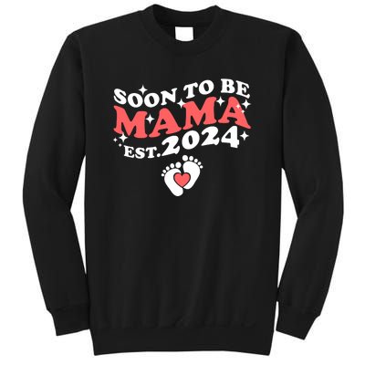 Promoted To Mama 2024 Soon To Be Mama Funny New Mom Mothers Day Sweatshirt