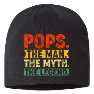 POPS THE MAN THE MYTH THE LEGEND Father's Day Gift Grandpa Sustainable Beanie