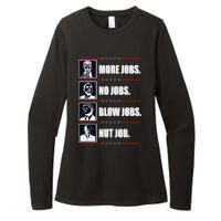 Political Trump More Jobs Obama Clinton Biden Womens CVC Long Sleeve Shirt