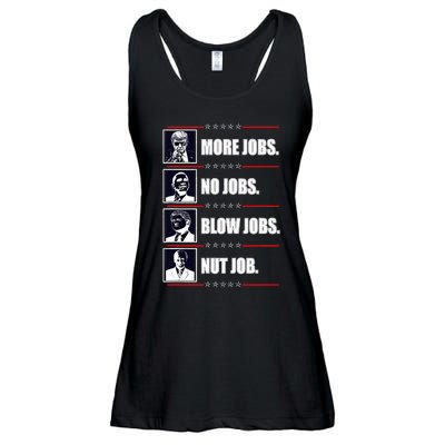 Political Trump More Jobs Obama Clinton Biden Ladies Essential Flowy Tank