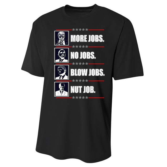 Political Trump More Jobs Obama Clinton Biden Performance Sprint T-Shirt