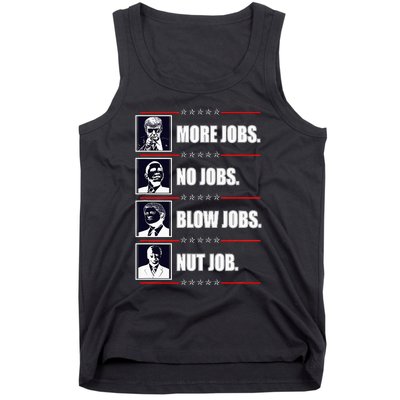 Political Trump More Jobs Obama Clinton Biden Tank Top