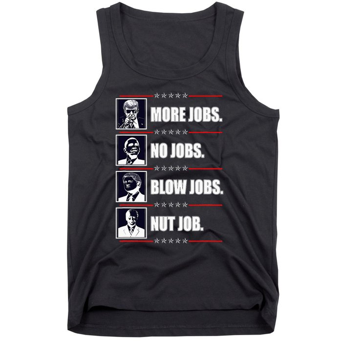 Political Trump More Jobs Obama Clinton Biden Tank Top