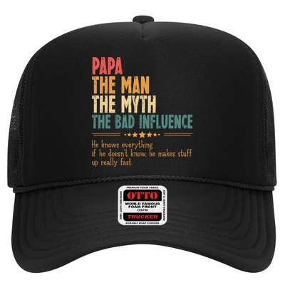 Papa The Man The Myth The Bad Influence Fathers Day Hat