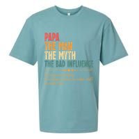 Papa The Man The Myth The Bad Influence Fathers Day Sueded Cloud Jersey T-Shirt