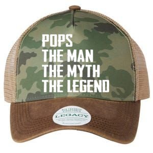 Pops The Man The Myth The Legend Legacy Tie Dye Trucker Hat