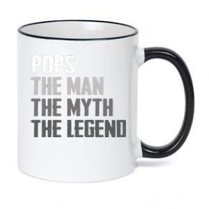 Pops The Man The Myth The Legend 11oz Black Color Changing Mug