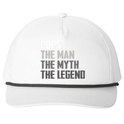 Pops The Man The Myth The Legend Snapback Five-Panel Rope Hat