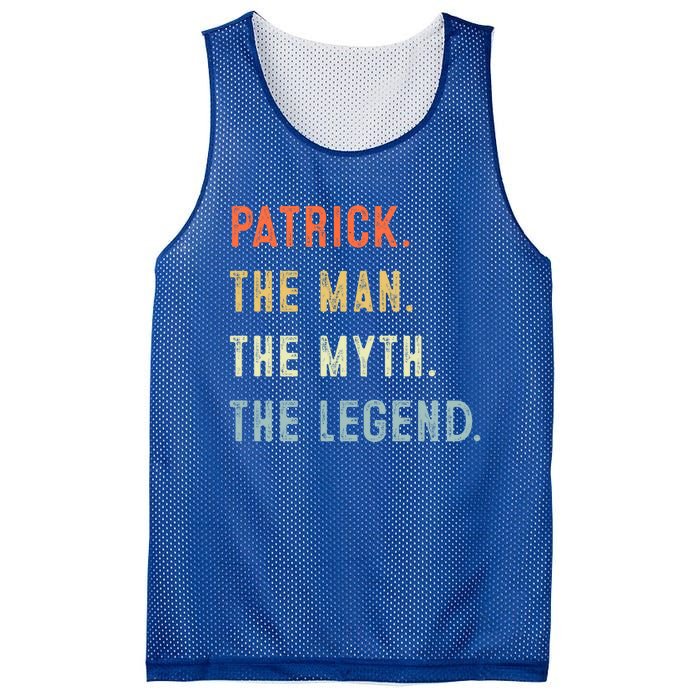 Patrick The Myth Legend Father’s Day Gift Papa Grandpa Gift Mesh Reversible Basketball Jersey Tank