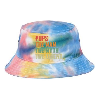 Pops The Man The Myth The Legend Tie Dye Newport Bucket Hat