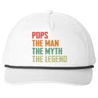 Pops The Man The Myth The Legend Snapback Five-Panel Rope Hat