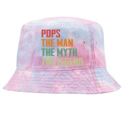 Pops The Man The Myth The Legend Tie-Dyed Bucket Hat