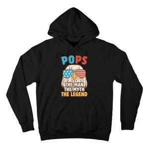 Pops The Man The Myth The Legend Father's Day Grandpa Hoodie