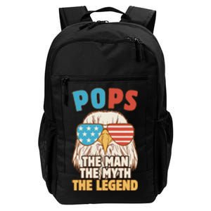 Pops The Man The Myth The Legend Father's Day Grandpa Daily Commute Backpack